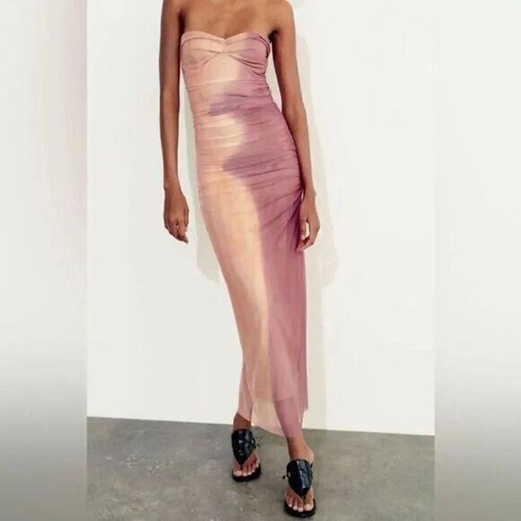 ZARA‎ PRINTED TULLE DRESS - Picture 7 of 16